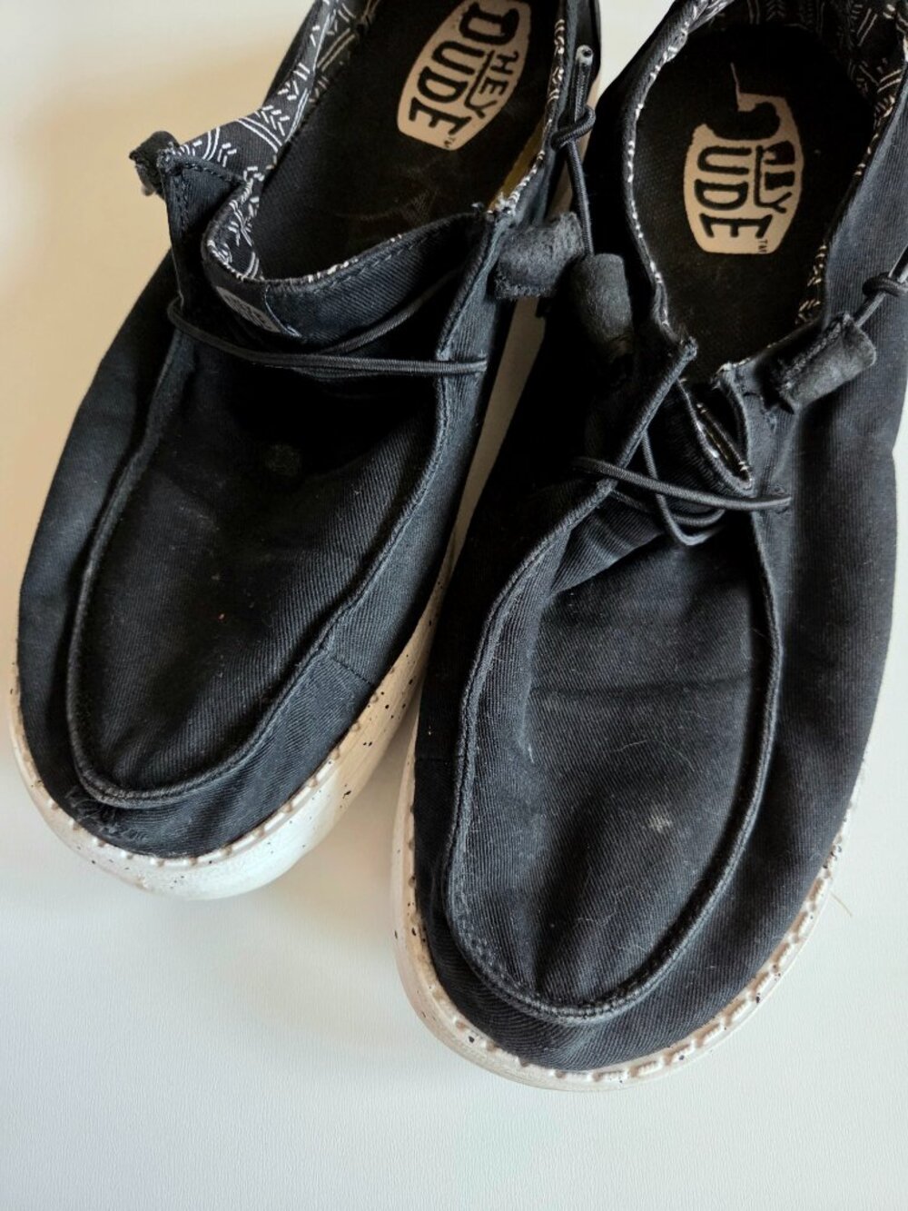 Hey Dude Wendy Black Canvas Sneakers